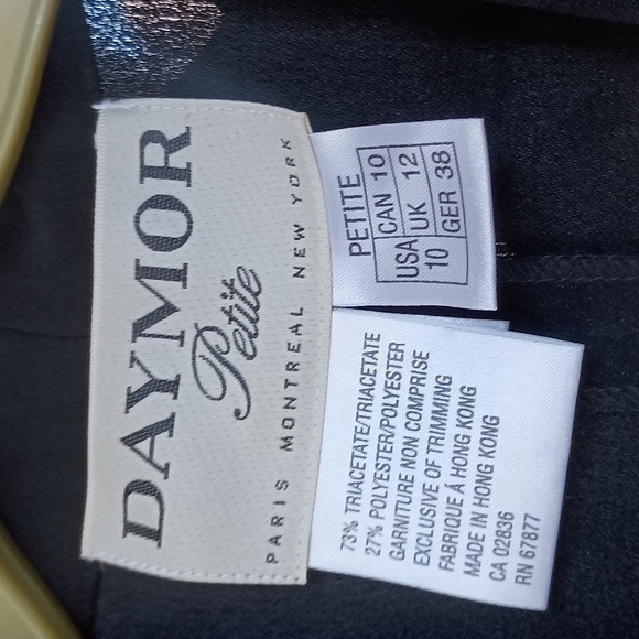 Daymor Petite Dolman Long Sleeve Beaded Embroidered Black Evening Dress Size 10P - Picture 4 of 11